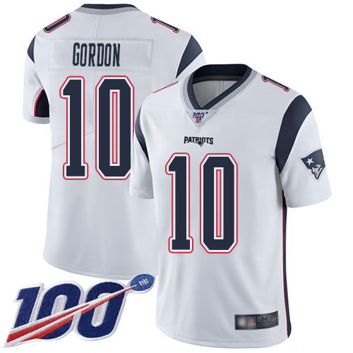 New England Patriots Football #10 Vapor Untouchable 100th Season Limited White Men Josh Gordon Road NFL Jersey->new england patriots->NFL Jersey
